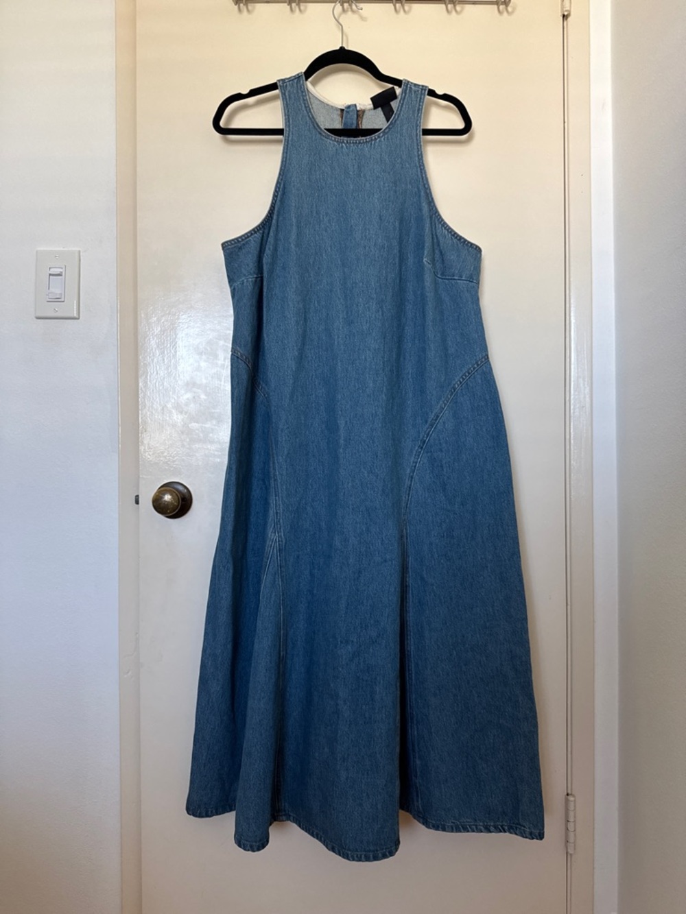Future Collective Denim Racerback A-Line Midi Dress - Medium Wash size 17